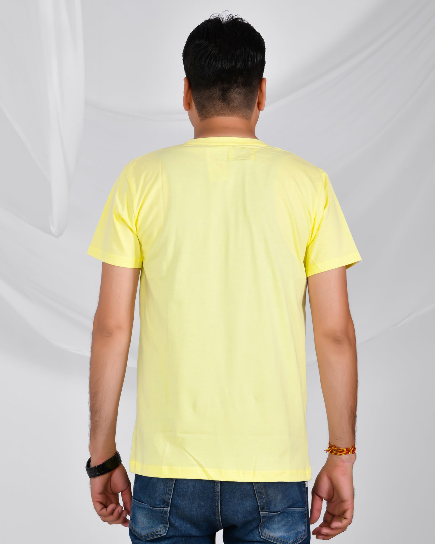 Noble Basics Round Neck T- Shirt Lemon Yellow