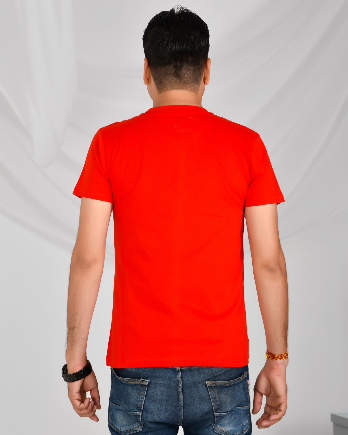 Noble Basics Round Neck T- Shirt Red