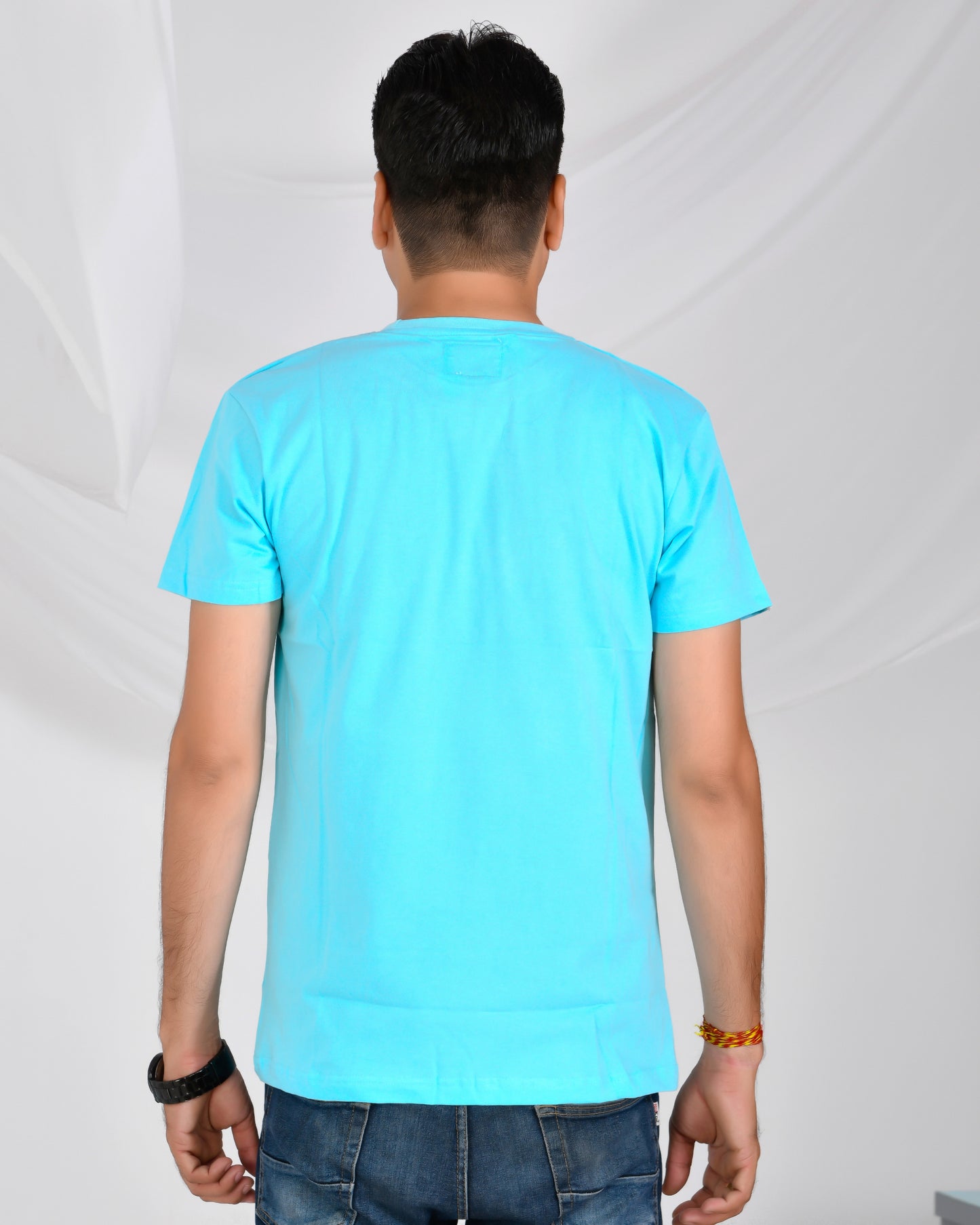 Noble Basics Round Neck T- Shirt Sky Blue