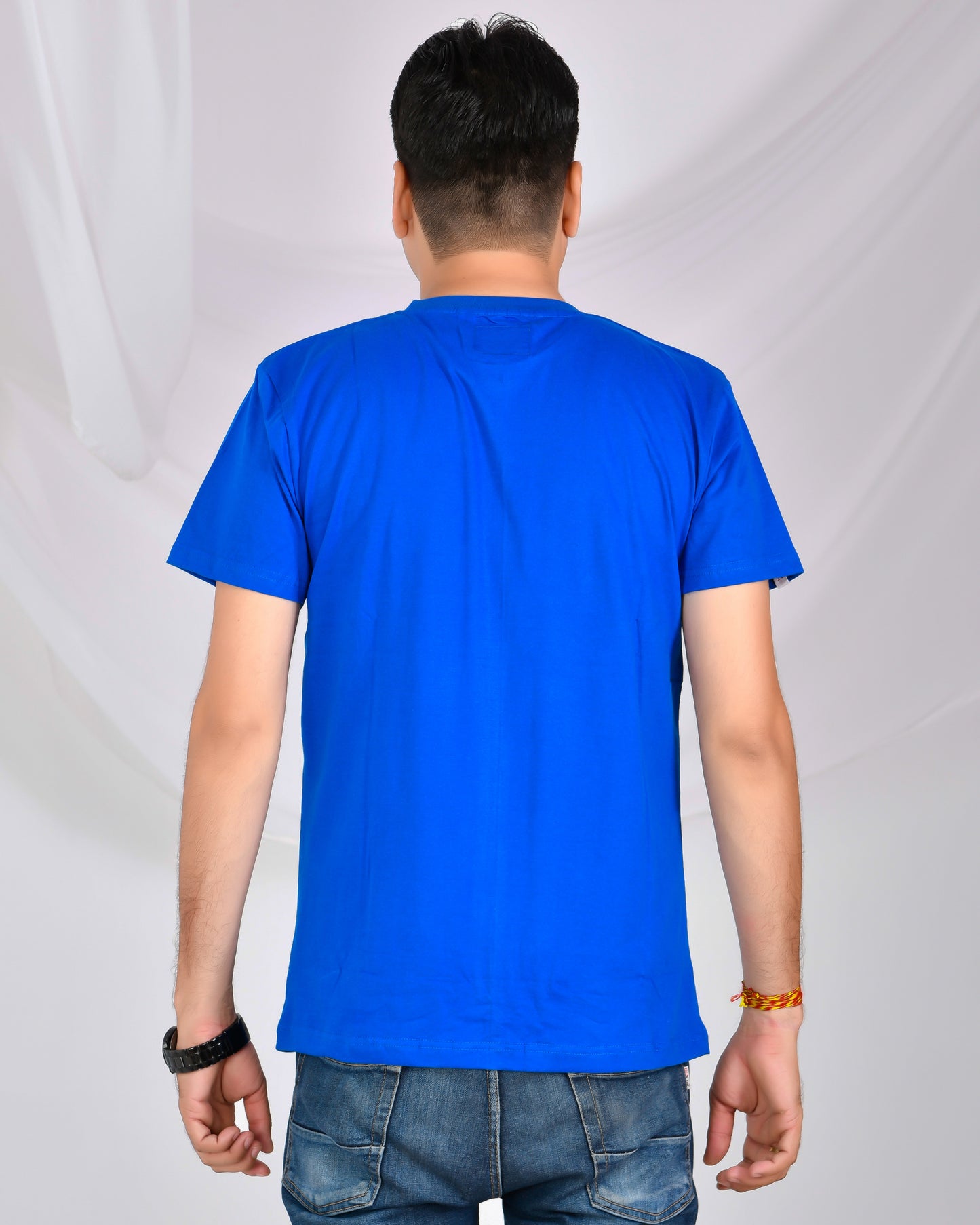 #Noble Basics Round Neck T- Shirt Royal Blue