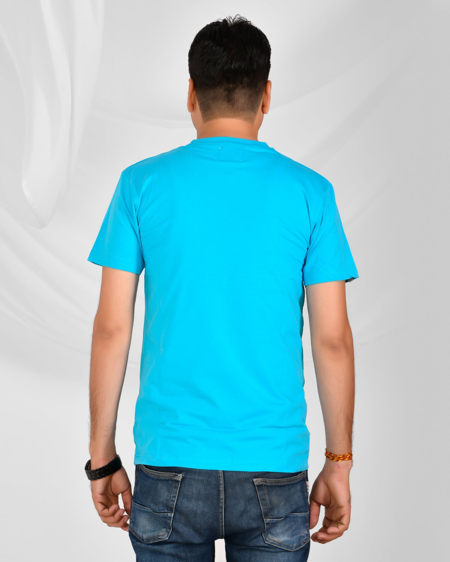 Noble Premium Round Neck T-Shirt Sky Blue