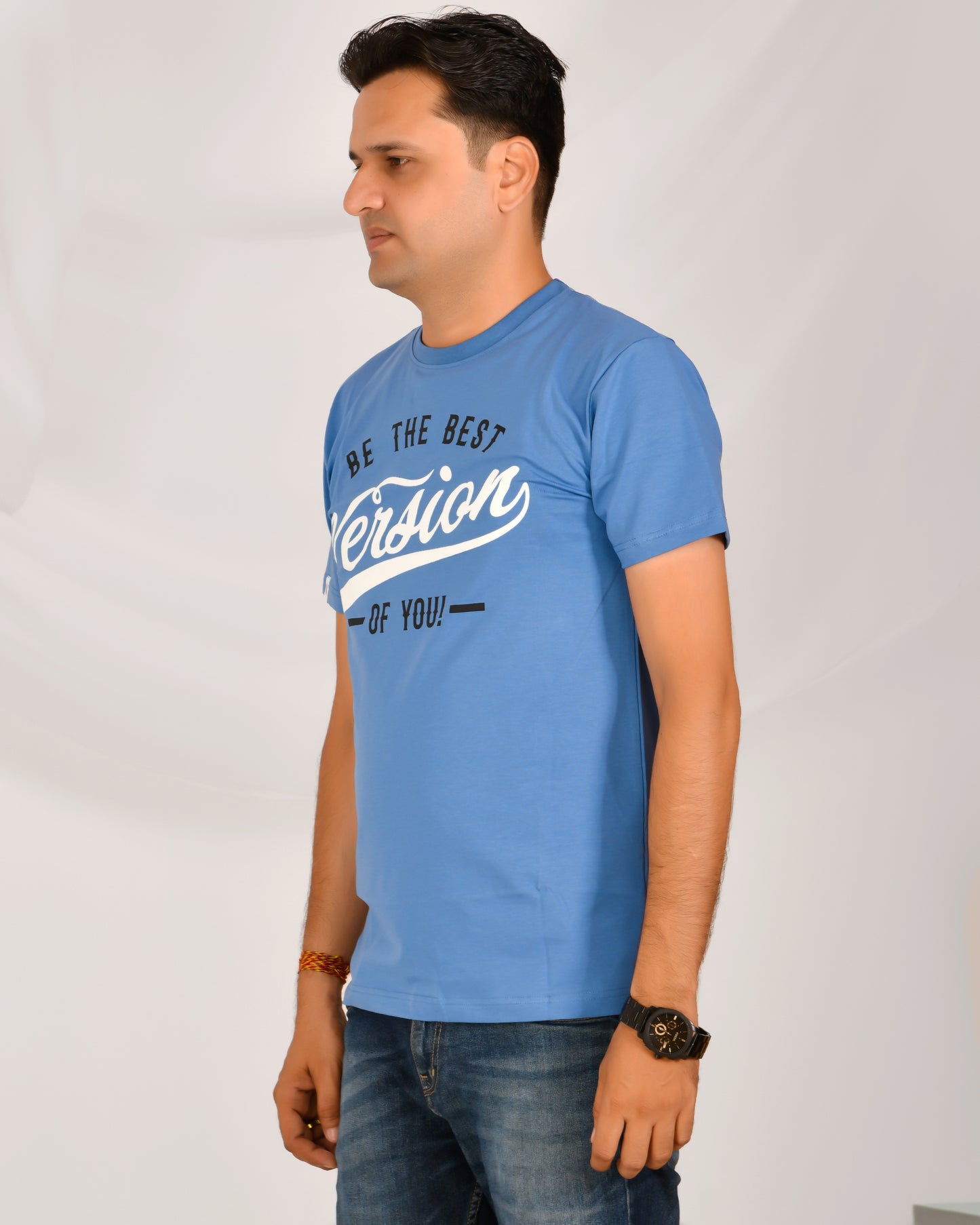 Noble Premium Round Neck T-Shirt Teal Blue