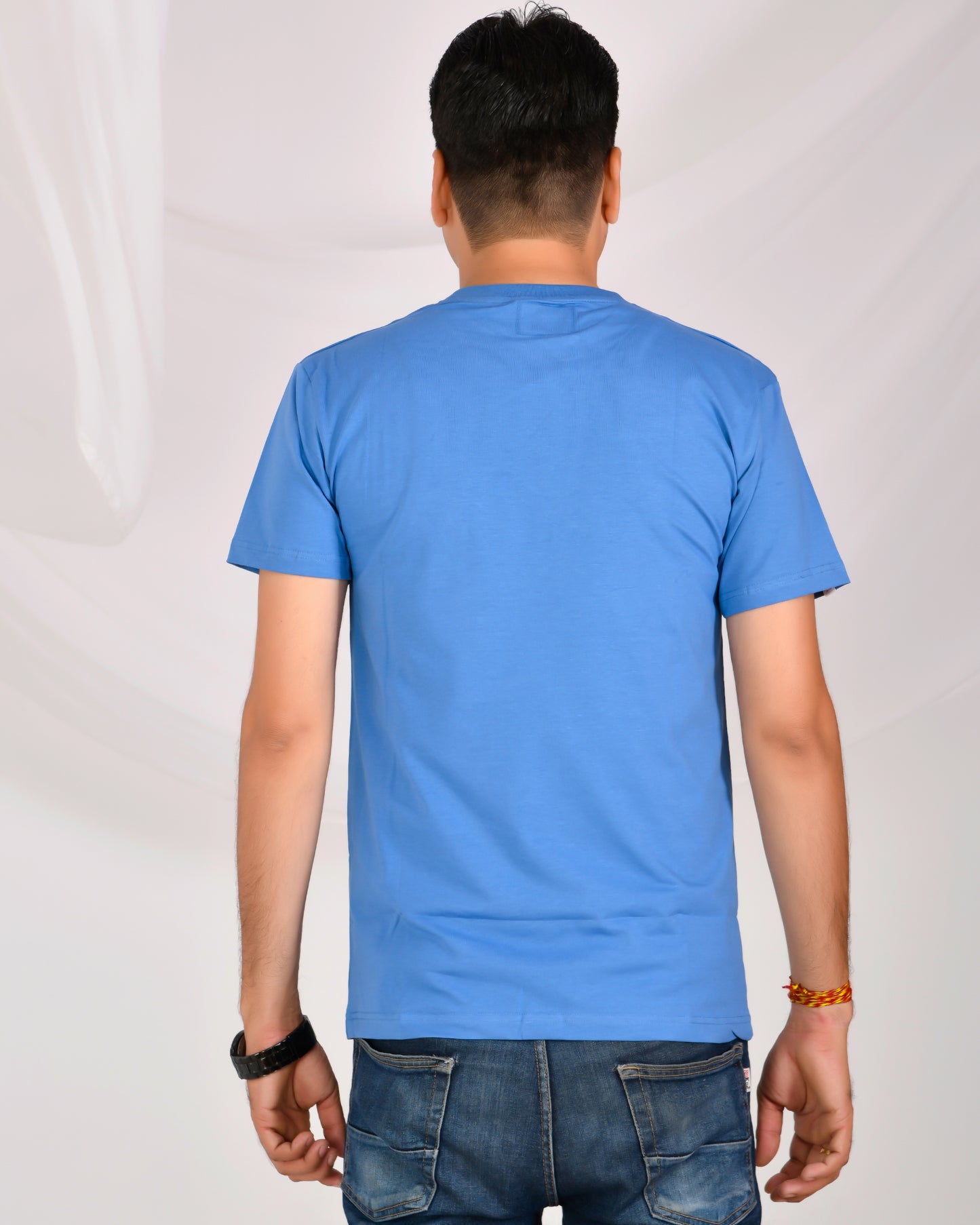 Noble Premium Round Neck T-Shirt Teal Blue