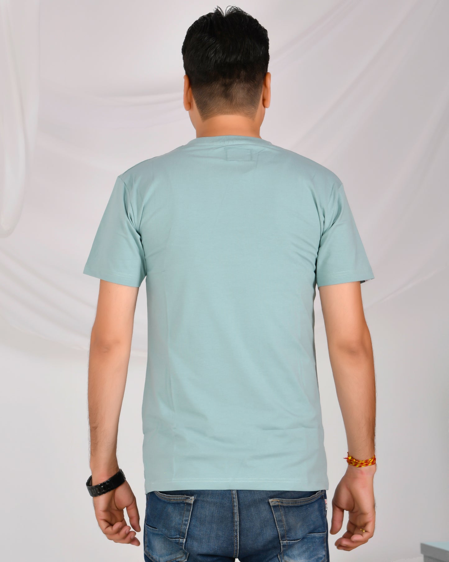 #Noble Premium Round Neck T-Shirt Light Green