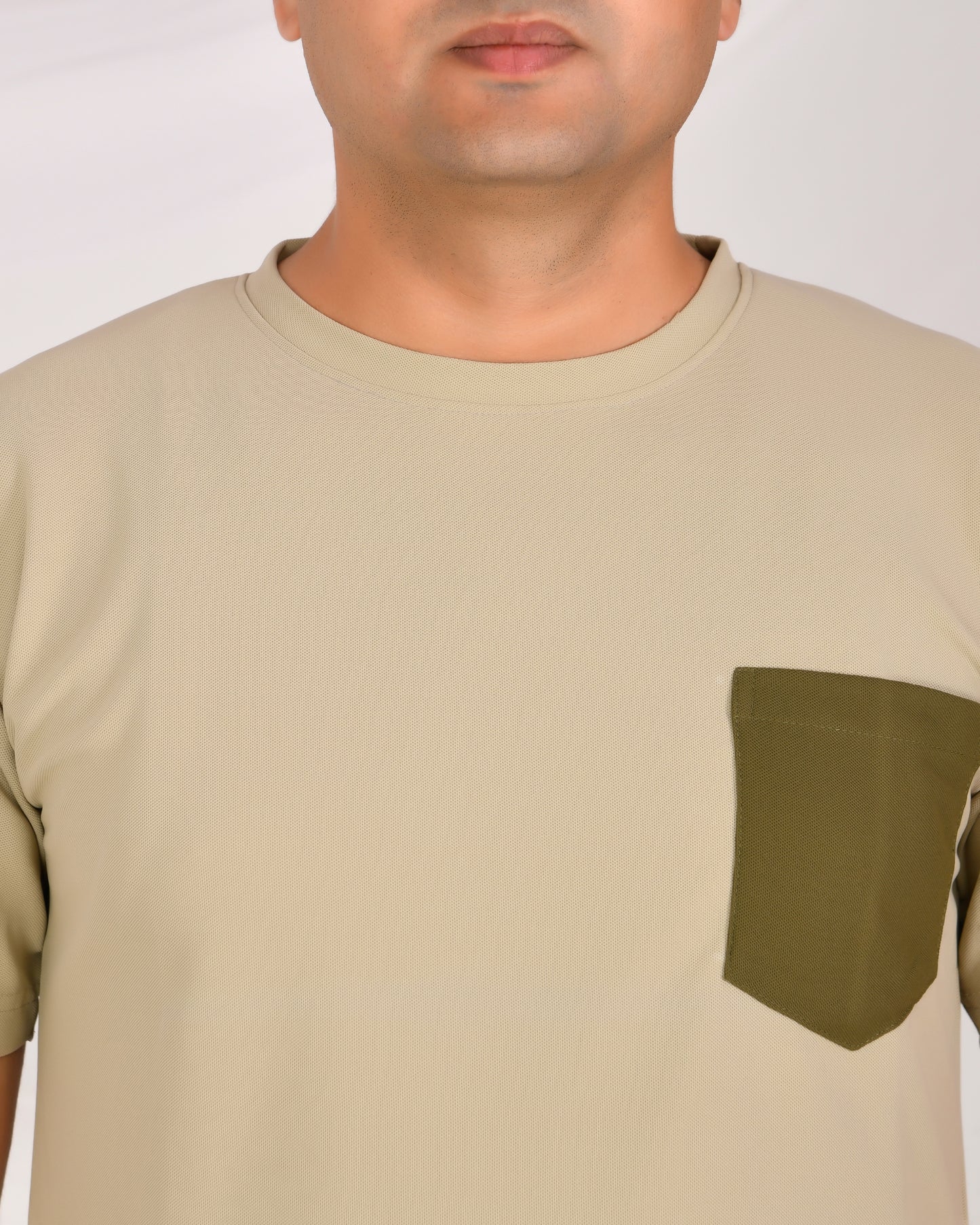 Noble Mars Round Neck T-Shirt Beige