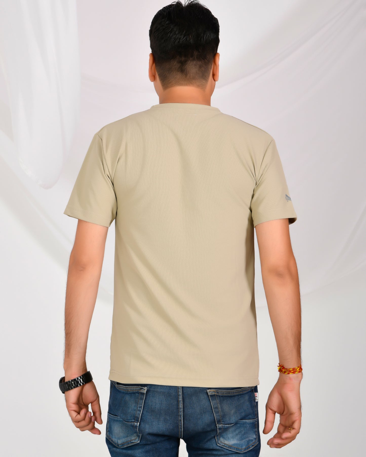 Noble Mars Round Neck T-Shirt Beige