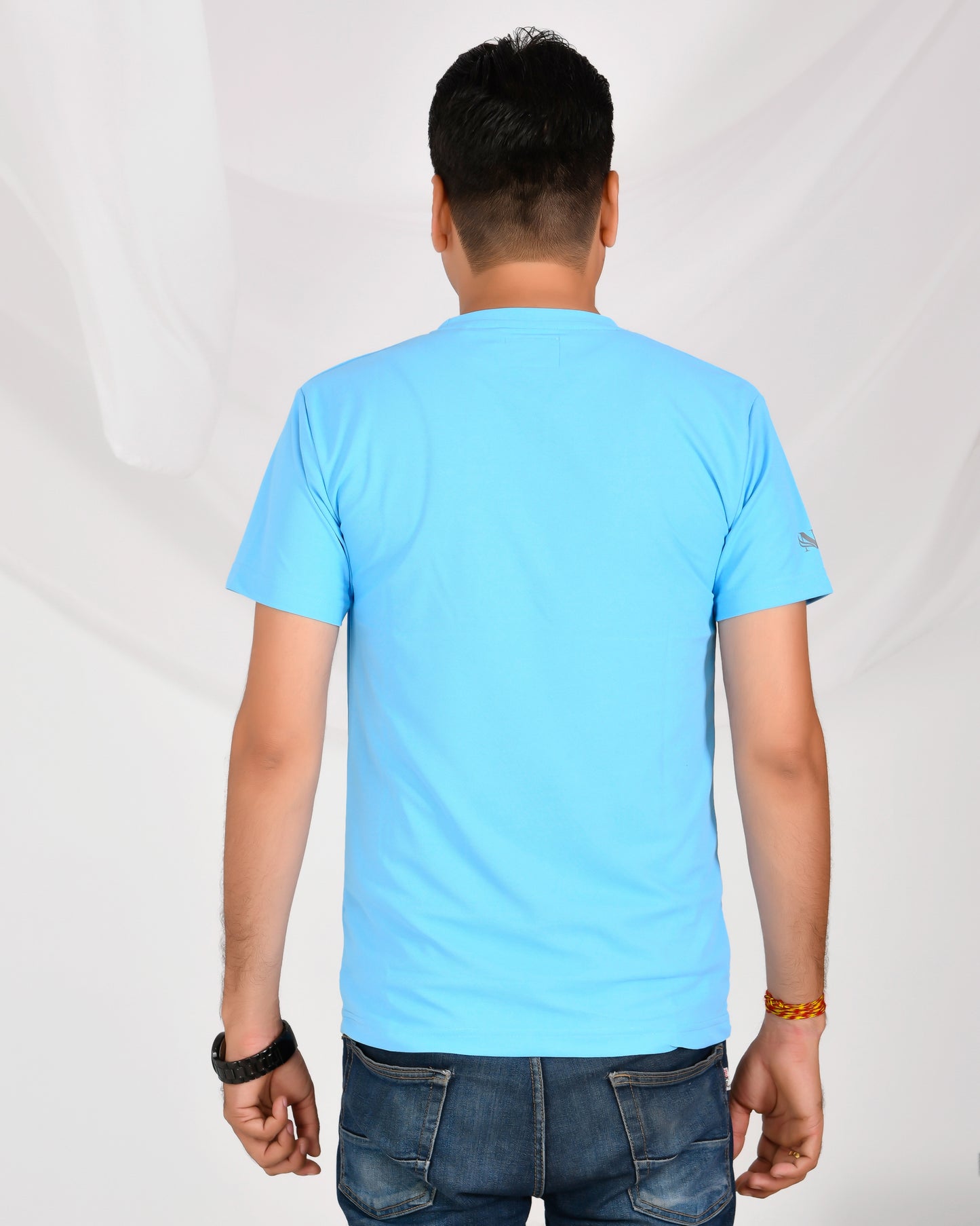 Noble Mars Round Neck T-Shirt Sky Blue