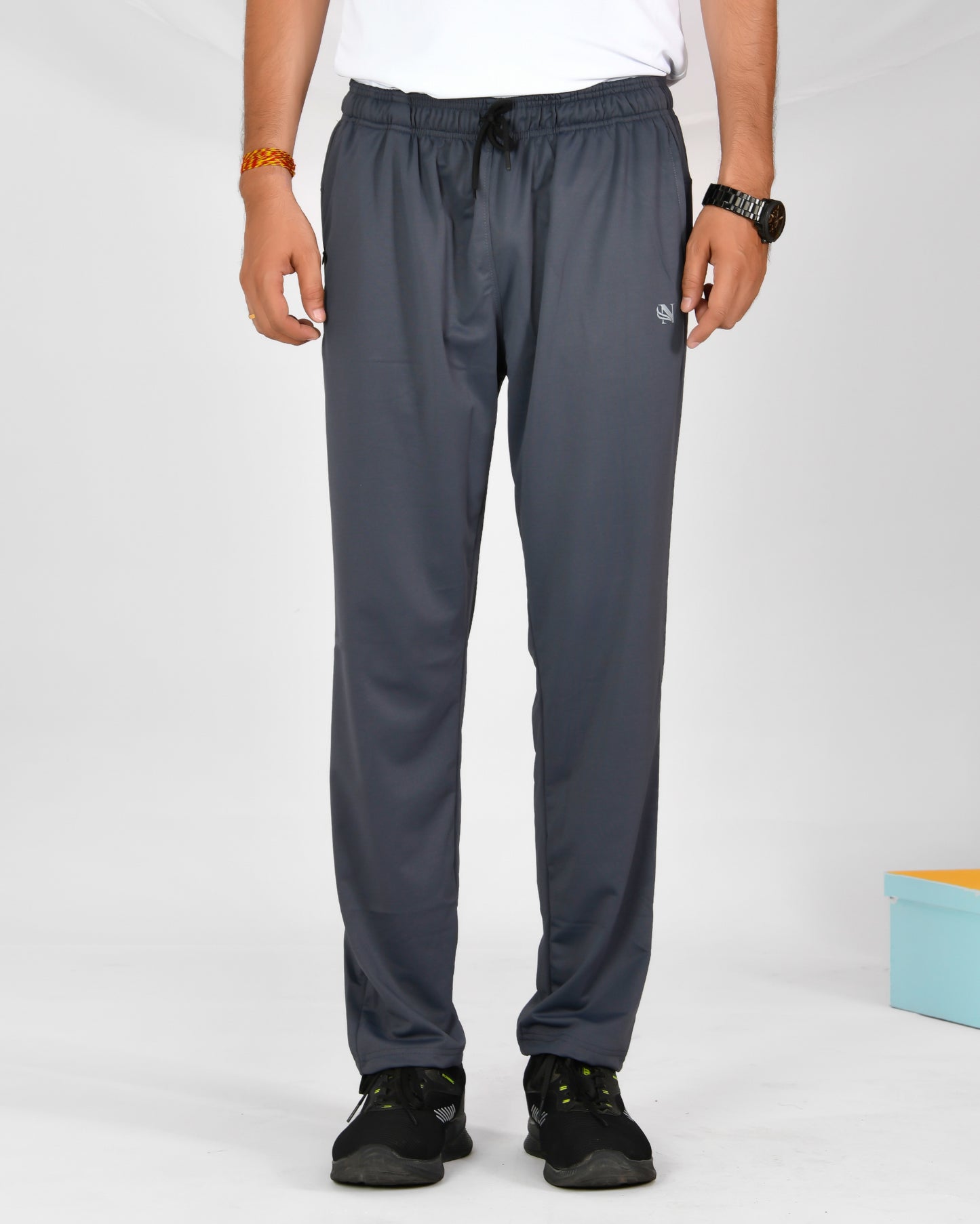 Noble Zurich Looper Sports Track Pant Charcoal Grey