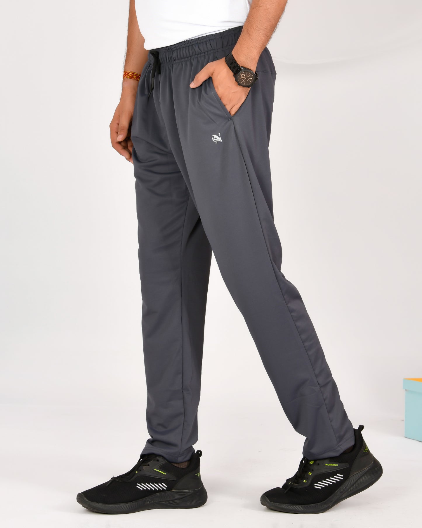 Noble Zurich Looper Sports Track Pant Charcoal Grey